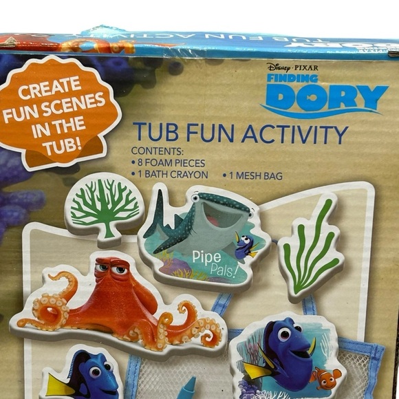 2 PACK DISNEY PIXAR FINDING DORY FUN ACTIVITY SET FOAM PIECES BATH CRAYON BAG - Picture 5 of 6